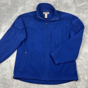 Duluth Trading Co Men's M Blue Fleece Heavyweight Full Zip Jacket Pockets